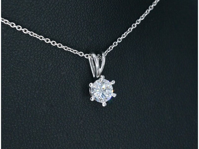 Witgouden hanger met diamant van 0.70 carat, excl. ketting - afbeelding 5 van  8
