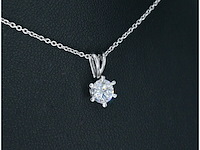 Witgouden hanger met diamant van 0.70 carat, excl. ketting - afbeelding 5 van  8