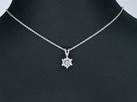 Witgouden hanger met diamant van 0.70 carat, excl. ketting - afbeelding 2 van  6