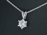 Witgouden hanger met diamant van 0.70 carat, excl. ketting - afbeelding 4 van  6