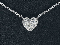 Witgouden hanger met diamant - afbeelding 1 van  8