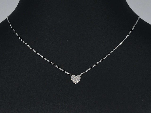 Witgouden hanger met diamant - afbeelding 2 van  8