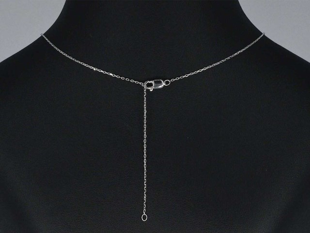 Witgouden hanger met diamant - afbeelding 7 van  8