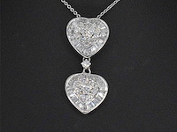 Witgouden hanger met diamanten 1.60 carat