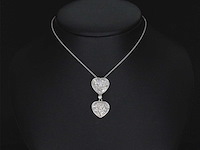 Witgouden hanger met diamanten 1.60 carat - afbeelding 2 van  6