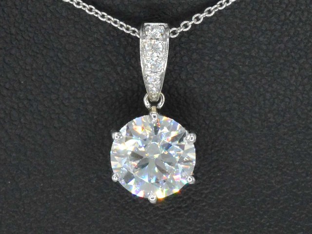 Witgouden hanger met diamanten en briljant 2.00 carat - afbeelding 9 van  9