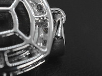 Witgouden hanger met diamanten en een zwarte diamant (enhanced) van 4.80 carat, excl. ketting - afbeelding 7 van  7