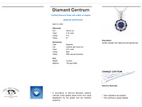 Witgouden hanger met diamanten en saffier - afbeelding 3 van  7