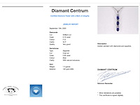 Witgouden hanger met diamanten en saffier - afbeelding 3 van  6