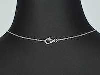 Witgouden hanger met diamanten en tanzaniet - afbeelding 10 van  12