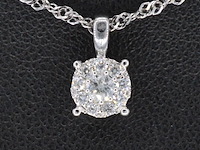 Witgouden hanger met diamanten, excl. ketting - afbeelding 1 van  8