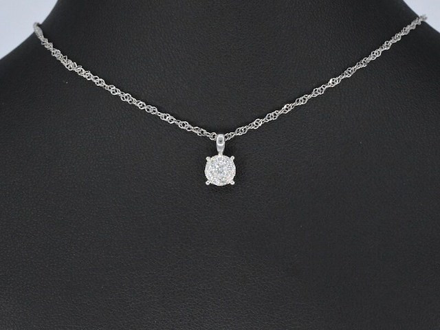 Witgouden hanger met diamanten, excl. ketting - afbeelding 2 van  8