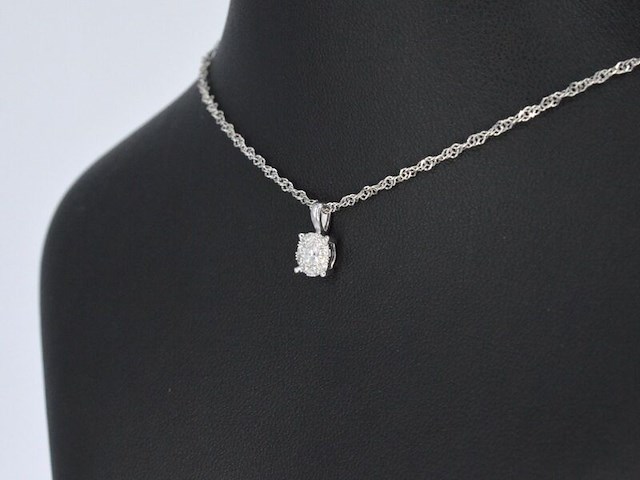 Witgouden hanger met diamanten, excl. ketting - afbeelding 3 van  8