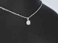 Witgouden hanger met diamanten, excl. ketting - afbeelding 4 van  8