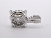 Witgouden hanger met diamanten, excl. ketting - afbeelding 6 van  8