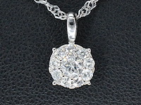 Witgouden hanger met diamanten, excl. ketting - afbeelding 1 van  8