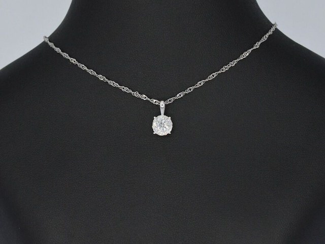 Witgouden hanger met diamanten, excl. ketting - afbeelding 2 van  8