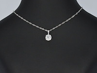 Witgouden hanger met diamanten, excl. ketting - afbeelding 2 van  8