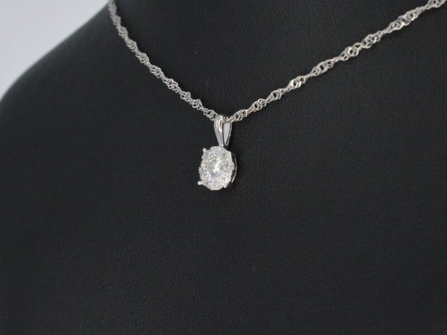 Witgouden hanger met diamanten, excl. ketting - afbeelding 3 van  8