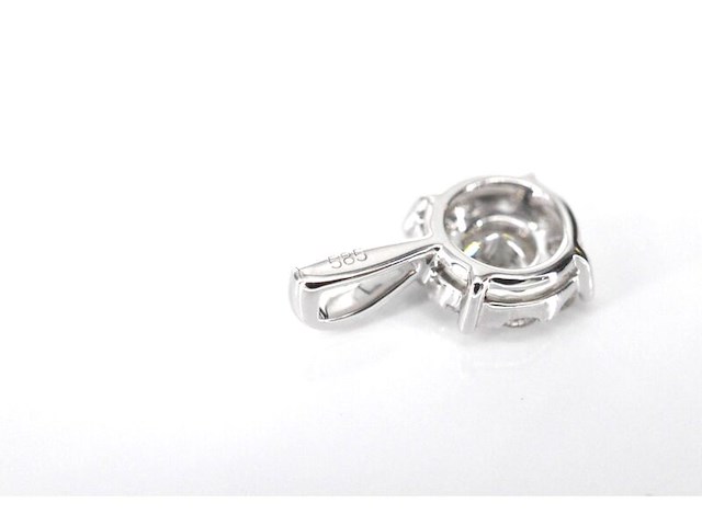 Witgouden hanger met diamanten, excl. ketting - afbeelding 6 van  8