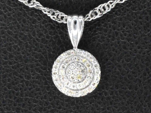 Witgouden hanger met diamanten, excl. ketting - afbeelding 1 van  8