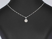 Witgouden hanger met diamanten, excl. ketting - afbeelding 2 van  8