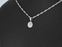 Witgouden hanger met diamanten, excl. ketting - afbeelding 3 van  8