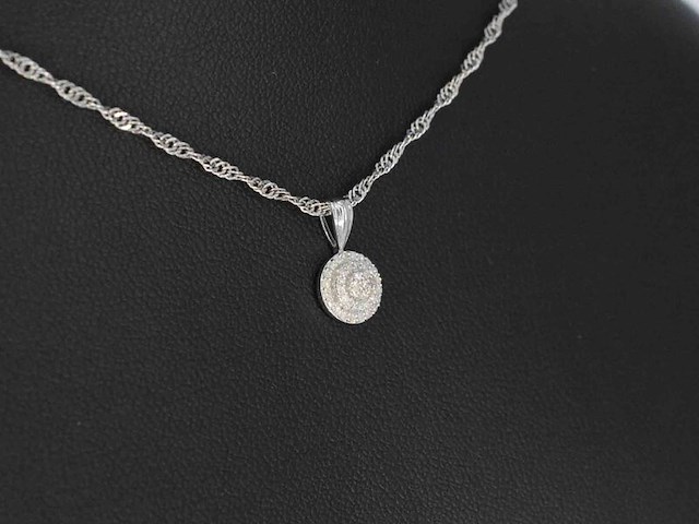 Witgouden hanger met diamanten, excl. ketting - afbeelding 4 van  8