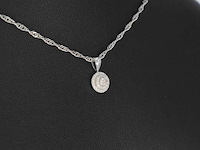 Witgouden hanger met diamanten, excl. ketting - afbeelding 4 van  8