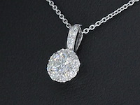 Witgouden hanger met diamanten, excl. ketting - afbeelding 1 van  5