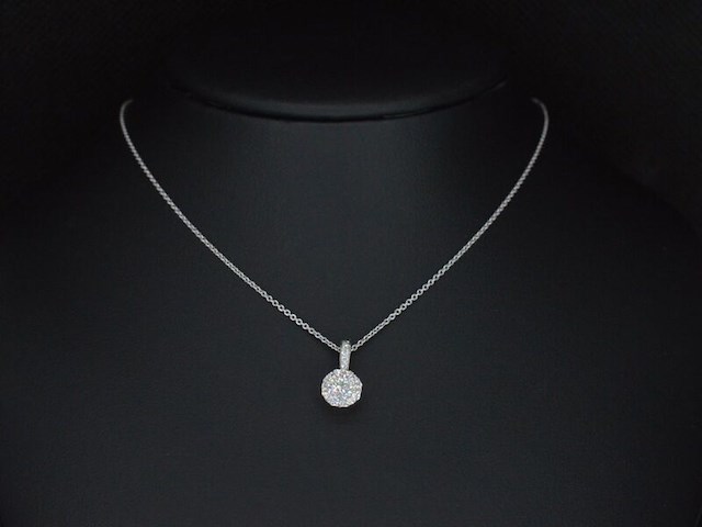 Witgouden hanger met diamanten, excl. ketting - afbeelding 2 van  5