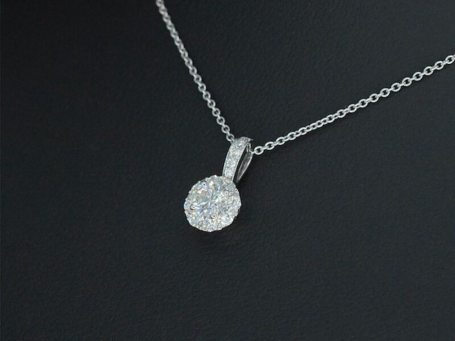 Witgouden hanger met diamanten, excl. ketting - afbeelding 3 van  5