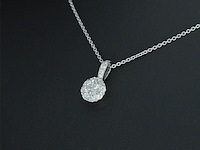 Witgouden hanger met diamanten, excl. ketting - afbeelding 3 van  5