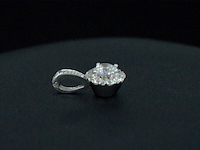 Witgouden hanger met diamanten, excl. ketting - afbeelding 5 van  5