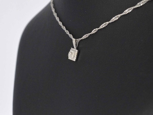 Witgouden hanger met diamanten, excl. ketting - afbeelding 3 van  6