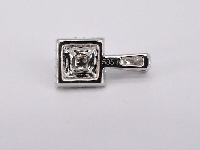 Witgouden hanger met diamanten, excl. ketting - afbeelding 6 van  6