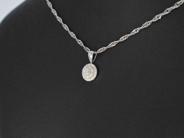 Witgouden hanger met diamanten, excl. ketting - afbeelding 3 van  8