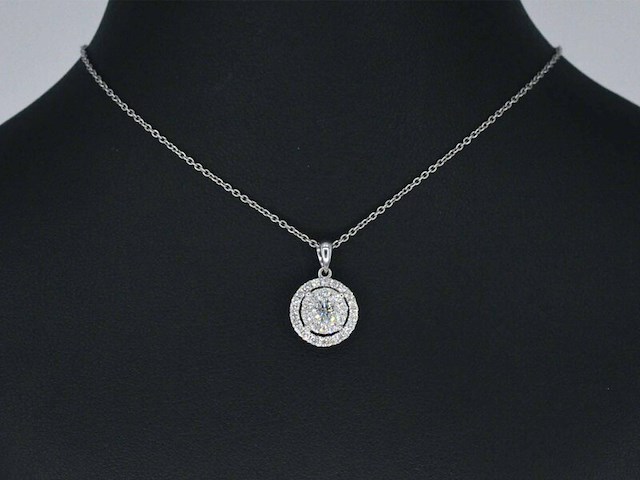 Witgouden hanger met diamanten, excl. ketting - afbeelding 2 van  9