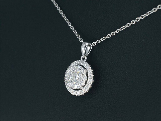 Witgouden hanger met diamanten, excl. ketting - afbeelding 3 van  9