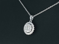 Witgouden hanger met diamanten, excl. ketting - afbeelding 3 van  9