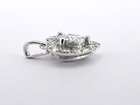 Witgouden hanger met diamanten in hartvorm, excl. ketting - afbeelding 5 van  7