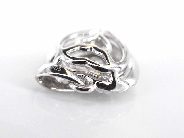 Witgouden hanger met diamanten in hartvorm - afbeelding 7 van  8