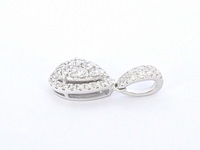 Witgouden hanger met diamanten pear shape, excl. ketting - afbeelding 5 van  8
