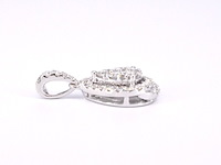 Witgouden hanger met diamanten pear shape, excl. ketting - afbeelding 7 van  10