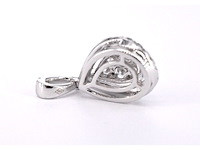 Witgouden hanger met diamanten pear shape, excl. ketting - afbeelding 9 van  10