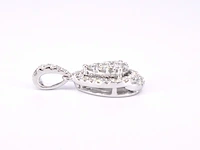 Witgouden hanger met diamanten pear shape, excl. ketting - afbeelding 5 van  9