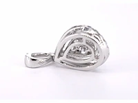 Witgouden hanger met diamanten pear shape, excl. ketting - afbeelding 7 van  9
