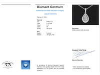 Witgouden hanger met diamanten pear shape - afbeelding 3 van  9