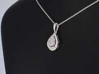 Witgouden hanger met diamanten pear shape - afbeelding 5 van  9