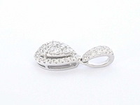 Witgouden hanger met diamanten pear shape - afbeelding 6 van  7